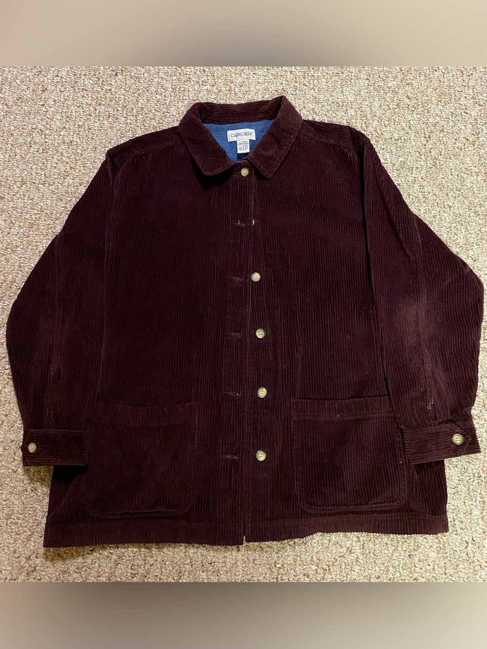 Cabin Creek Corduroy Shirt Jacket in Dark Burgundy